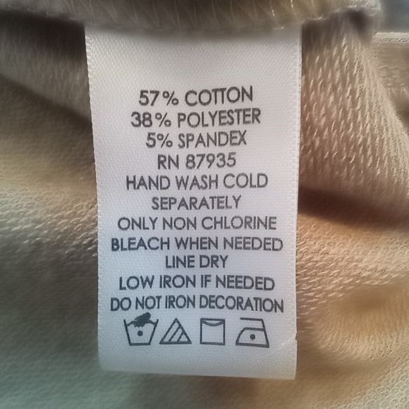 Susan Graver Weekend Jacket Coat Oatmeal French Terry Embellished Printed Size L - Picture 12 of 16